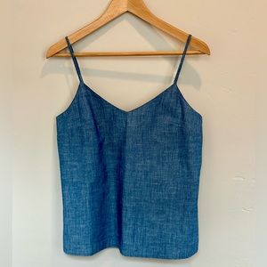 NWT J.Crew Factory 4 Chambray blue camisole
